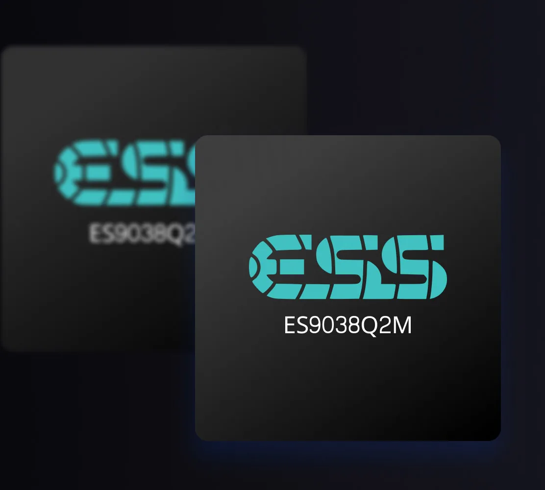 Two ESS ES9038Q2M digital to analog converter chips in Eversolo's own render for the DMP-A6 Gen 2