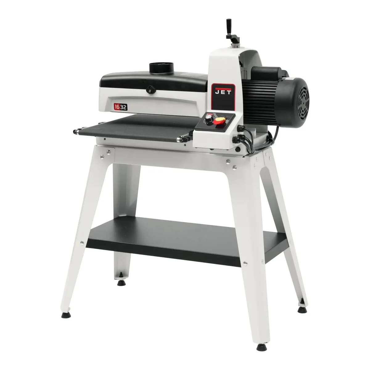 JET JWDS-1632 open-end drum sander on a stand