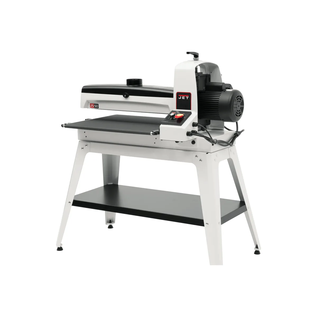 JET JWDS-2550 open-end drum sander on an open stand