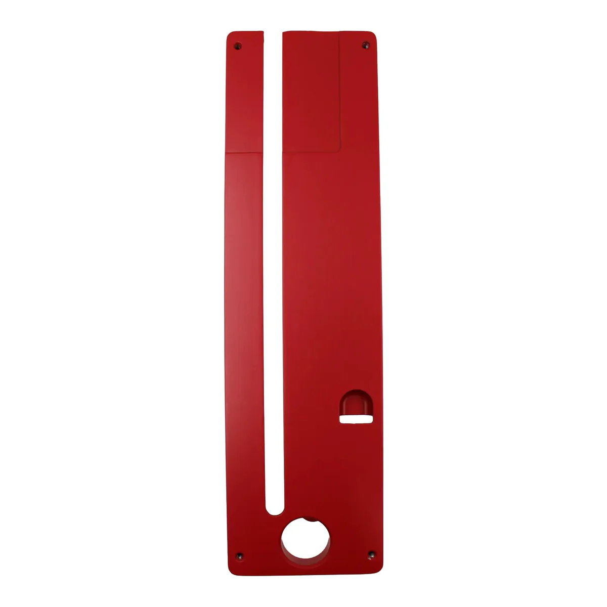 JET ProShop II table insert plate showing the full length blade slot, the riving knife notch and the finger lift hole