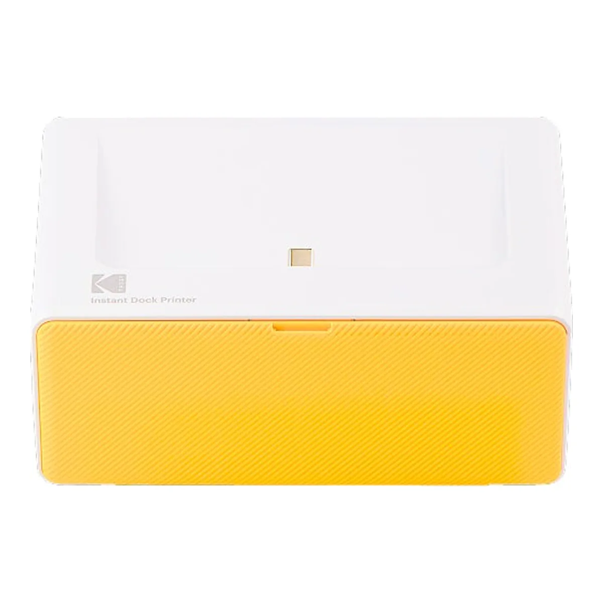 KODAK Dock Plus from the front, showing the phone dock well on top with its single connector pin
