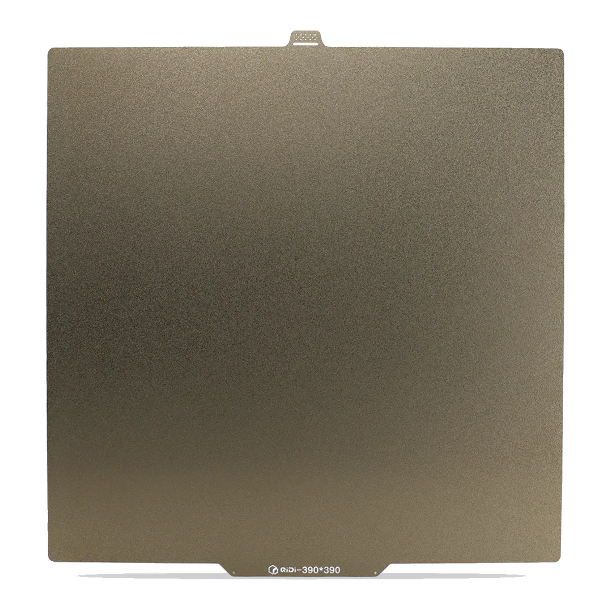 QIDI Max4 dual-sided PEI build plate with one tab stamped QIDI-390*390