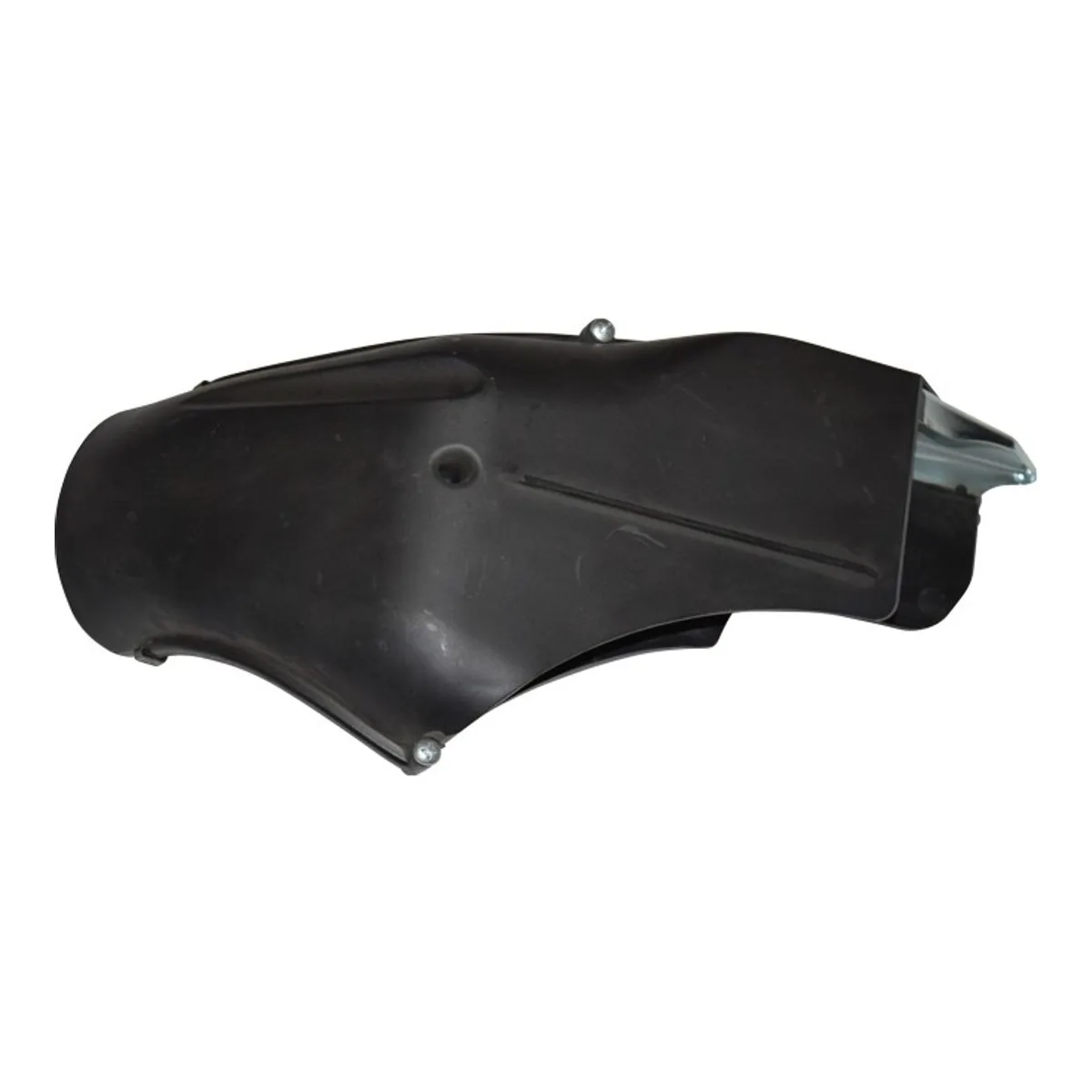 SawStop PCS175 below table dust shroud assembly, the molded clamshell that wraps the blade inside the cabinet