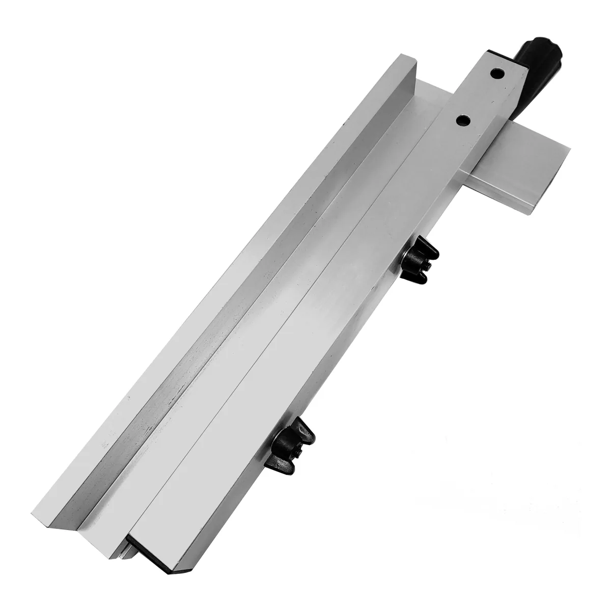 WEN BA3962 rip fence assembly on its own, an extruded aluminum channel with a cam lock lever and two clamp knobs